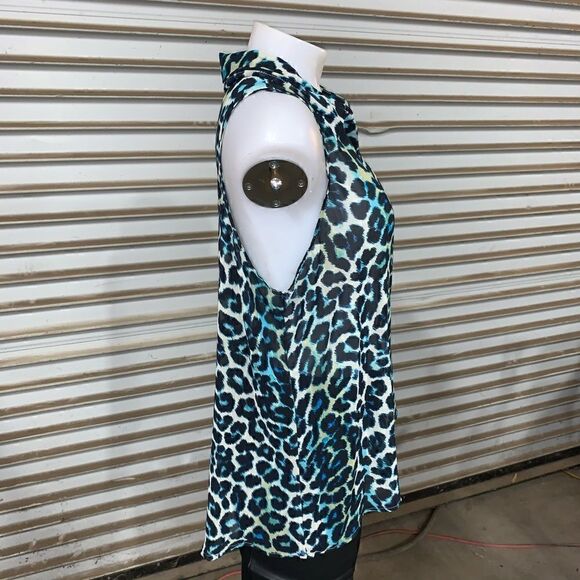 Decree sheer animal print sleeveless top - Picture 4 of 6